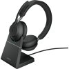 Jabra Evolve2 65/Stereo/USB/BT/Bezdrát/Stand/Černá