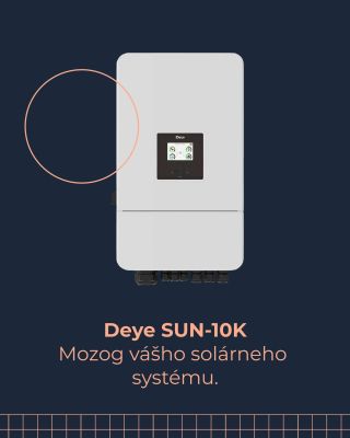 Solárne panely vyrábajú elektrinu. Ale čo sa s ňou stane ďalej – to riadi hybridný menič. ☀️ Deye SUN-10K je trojfázový...