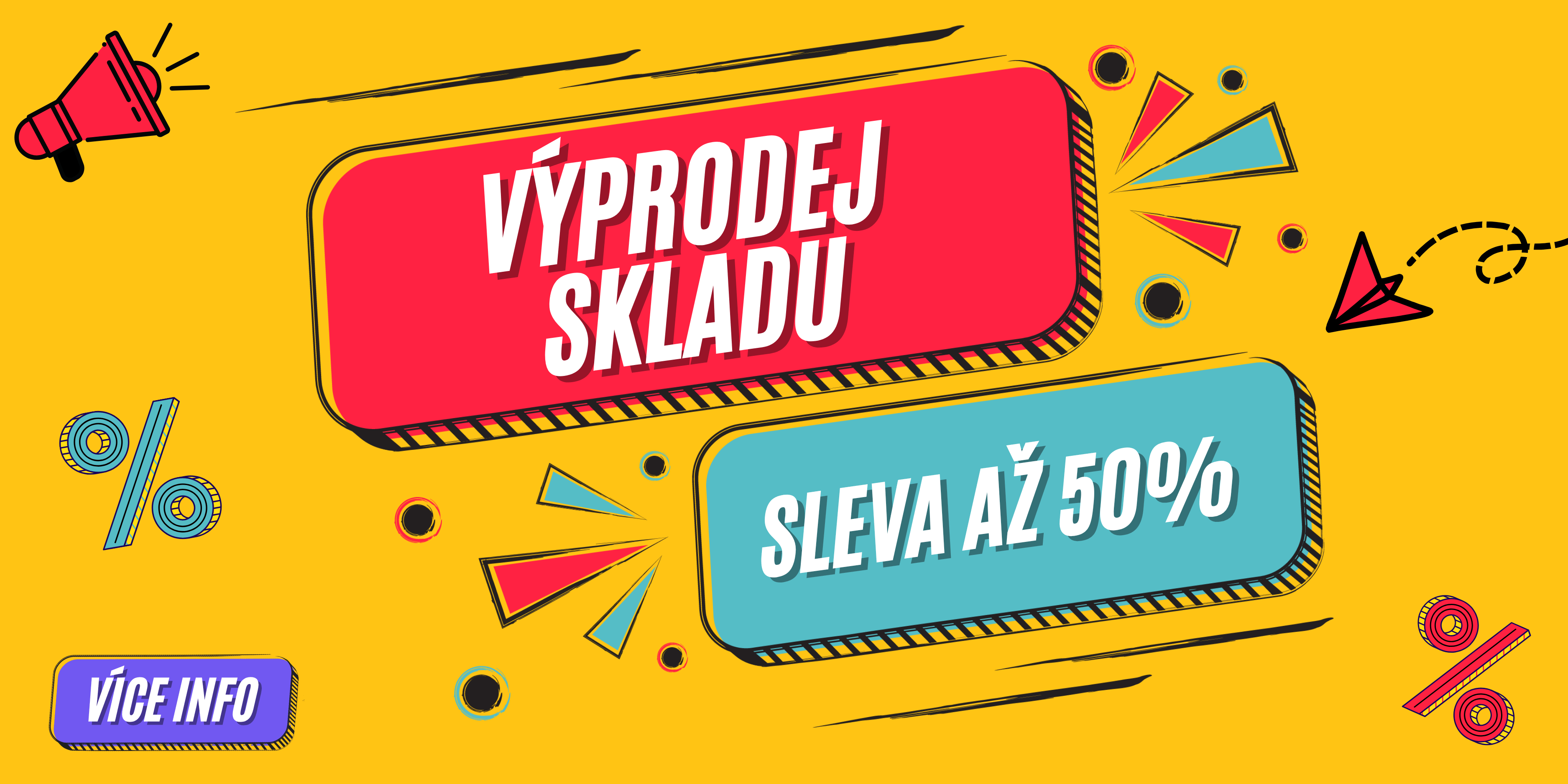 Totální výprodej a likvidace skladu - velké množství zboží s 50% slevou