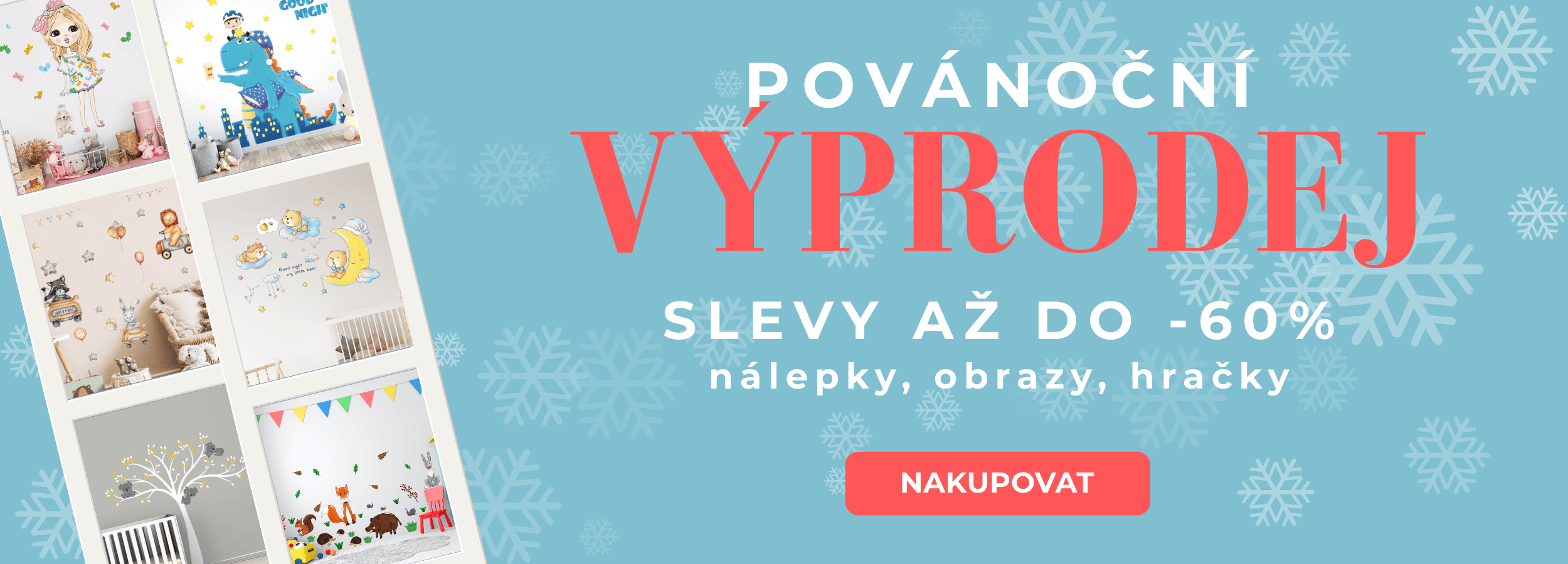 Povánoční výprodej - slevy až do -60% - nálepky, obrazy, hračky - PIPPER.CZ