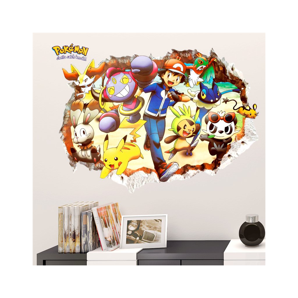 Samolepka na zeď "Pokémon 2" 50x70 cm