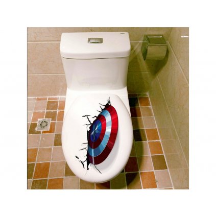 Samolepka na zeď "Captain America - štít" 25x30 cm