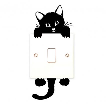 Samolepka na vypínač "Kočička 3" 7x17 cm