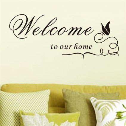samolepiaca tapeta dekoracna samolepka na stenu vinylova nalepka domov home welcome vitejte vitajte dizajn dekoracia nahlad stylovydomov