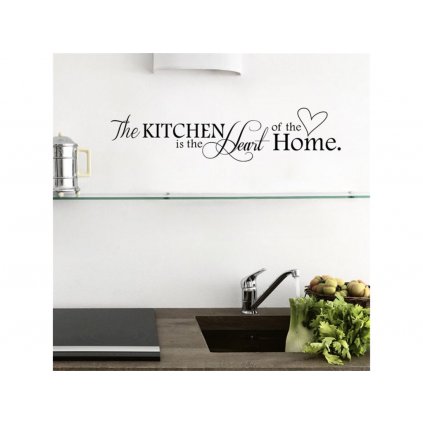 Samolepka na zeď "Kuchyň je srdcem domova" 66x15 cm