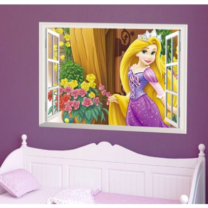 Samolepka na zeď "Princezna Rapunzel" 50x70cm