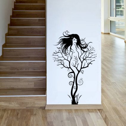 samolepiaca tapeta dekoracna samolepka na stenu vinylova nalepka zena strom interierovy dizajn dekoracia nahlad stylovydomov