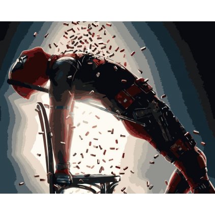 Malování podle čísel s rámem "Deadpool 2" 50x40cm