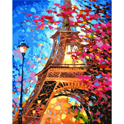 Malování podle čísel s rámem "Eiffelovka 2" 50x40cm