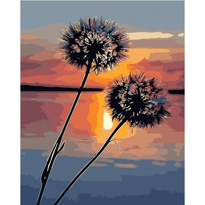 Malování podle čísel s rámem "Západ slunce 2" 50x40cm