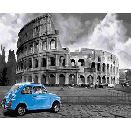 Malování podle čísel s rámem "Fiat" 50x40cm