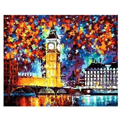 Malování podle čísel s rámem "Big Ben" 50x40cm