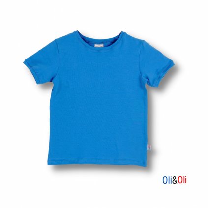 Dětské tričko s krátkým rukávem Oli&Oli - modrá barva