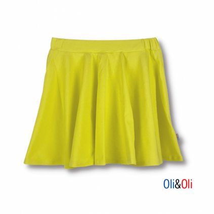 Dětská sukně Oli&Oli - žlutá neonová barva