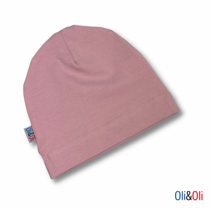 Tenká dětská čepice Oli&Oli - světle růžová barva