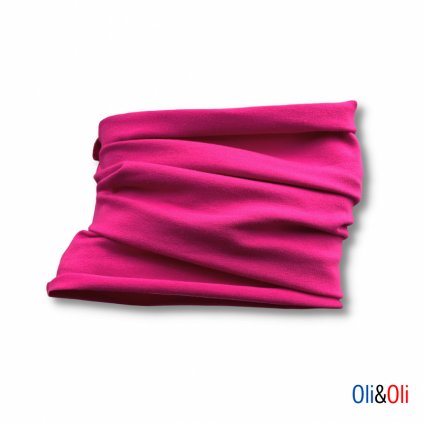 Tenký dětský nákrčník Oli&Oli - tmavě růžová barva