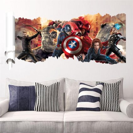 Samolepka na zeď "Avengers" 90x46 cm