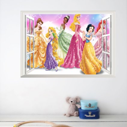 Samolepka na zeď "Disney Princezny" 50x70 cm