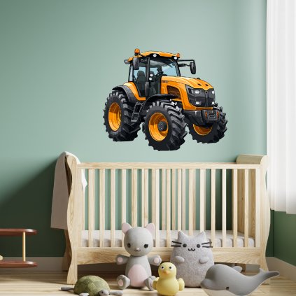 5751 3 textilni samolepka na zed traktor