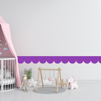 5811 2 textilni samolepici tapeta mini oblouk fialova barva