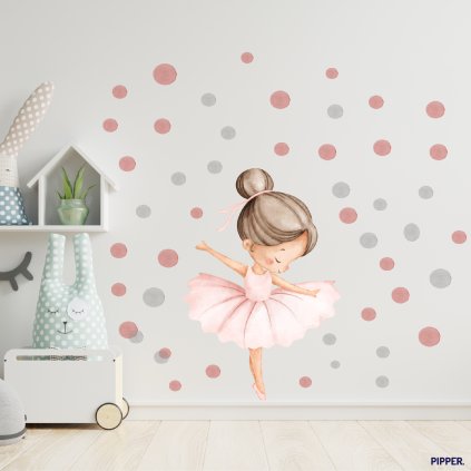 Textilní samolepka na zeď "Baletka"