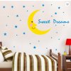 Samolepka na zeď "Měsíček a hvězdičky" 170x150cm