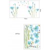 Samolepka na zeď "Bleděmodré květy" 105x185cm