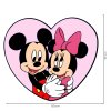 Samolepka na zeď "Mickey a Minnie v srdíčku"