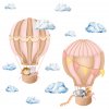 5058 3 samolepka na zed horkovzdusne balony se zviratky