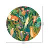 5174 5 kruhova samolepka na zed zvirata z dzungle