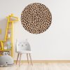 5198 3 kruhova samolepka na zed leopardi vzor