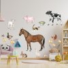 Samolepka na zeď pro děti zvířata z farmy v realistickém akverelovém stylu