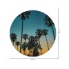 Kruhová samolepka na zeď - palmy, průměr 60cm