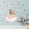 Textilní samolepka na zeď "Baletka"