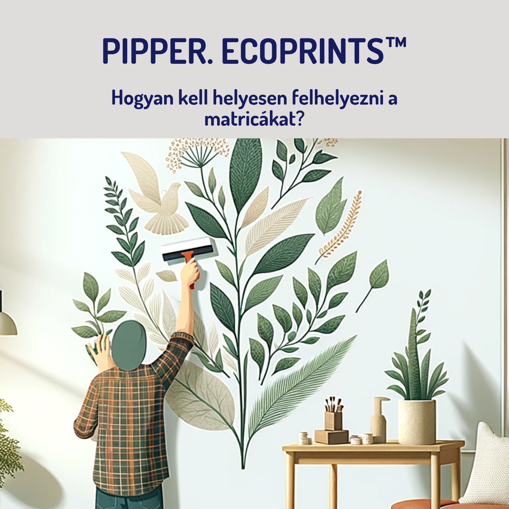 A PIPPER. EcoPrints™ matricák megfelelő felhordása