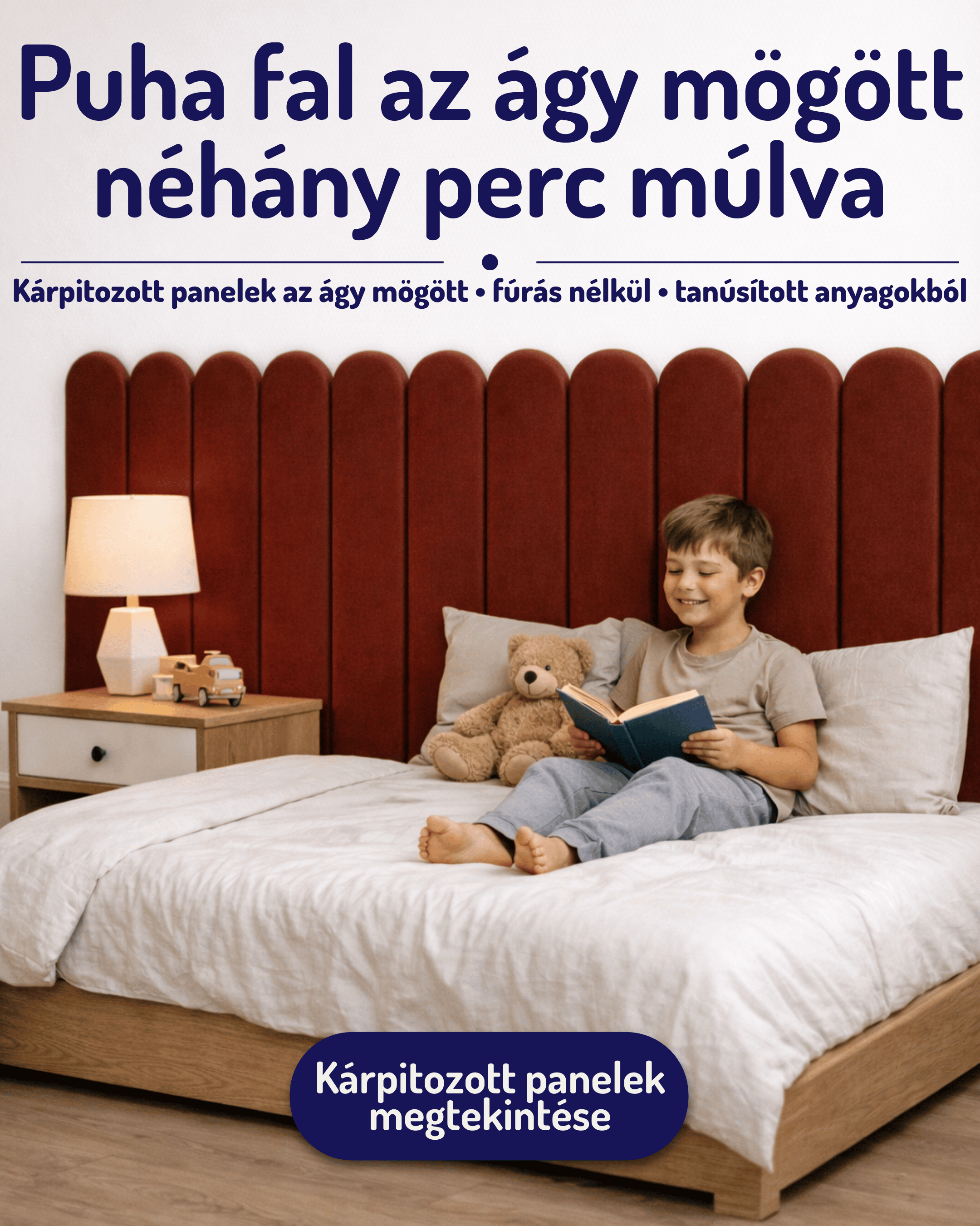 Kárpitozott falpanelek gyerekszobába