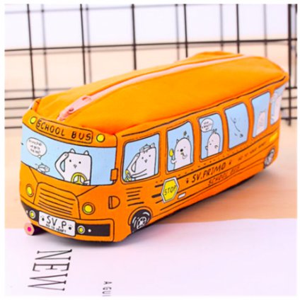 Oranžový autobus detail