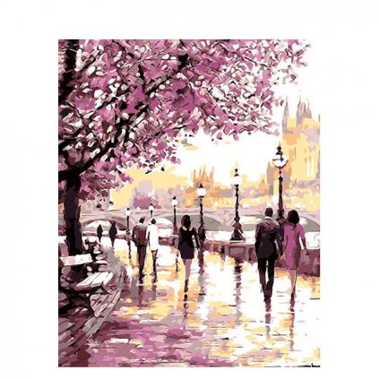 Festés számok szerint kép kerettel "Sétány 2" 40x50 cm