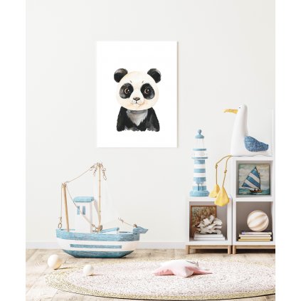 Gyerek festmény - Panda 50 x 40 cm