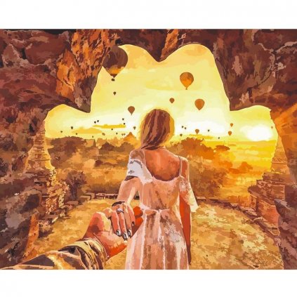 Festés számok szerint kép kerettel "Szerelmes pár 9" 40x50 cm
