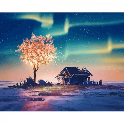 Festés számok szerint kép kerettel "Hajnal" 40x50 cm