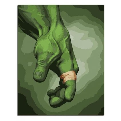 Festés számok szerint kép kerettel "Hulk" 40x50 cm