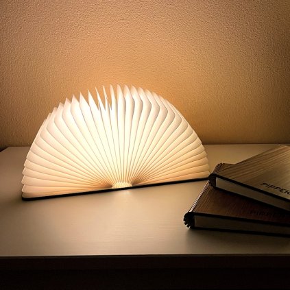 LED világító könyv - cseresznye színű - 16x21cm