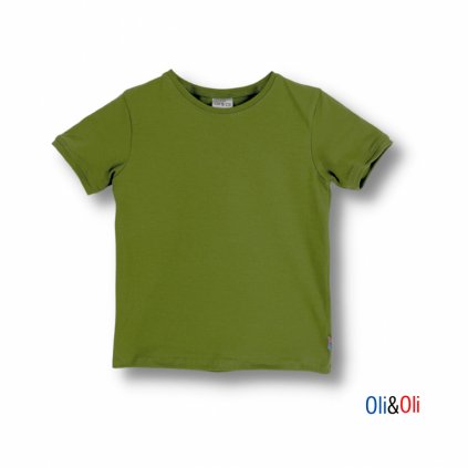 Rövid ujjú gyerek póló Oli&Oli - Khaki színű