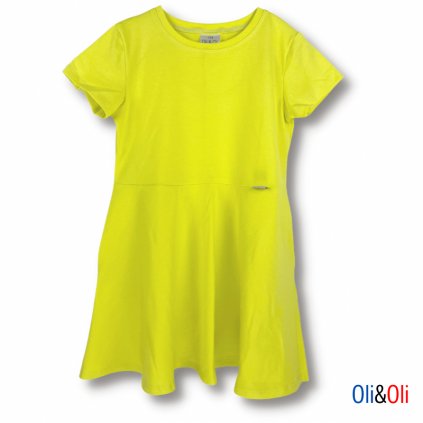 Rövid ujjú gyerekruha Oli&Oli - Sárga neon színű