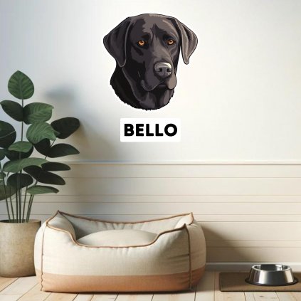 5877 matrica fekete labrador