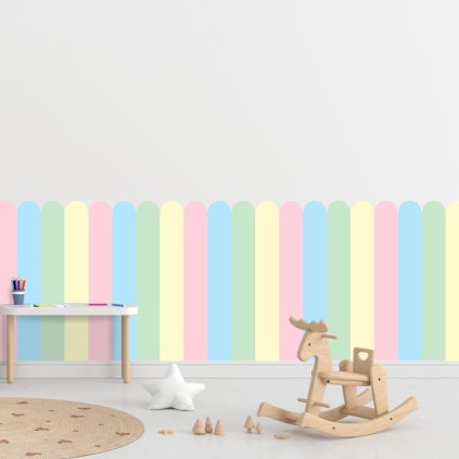 6947 3 ontapados textiltapeta falra finom pasztellszinekben