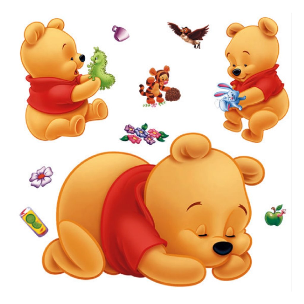 Autocolant de perete "Baby ursulețul Winnie Puh" 53x19 cm