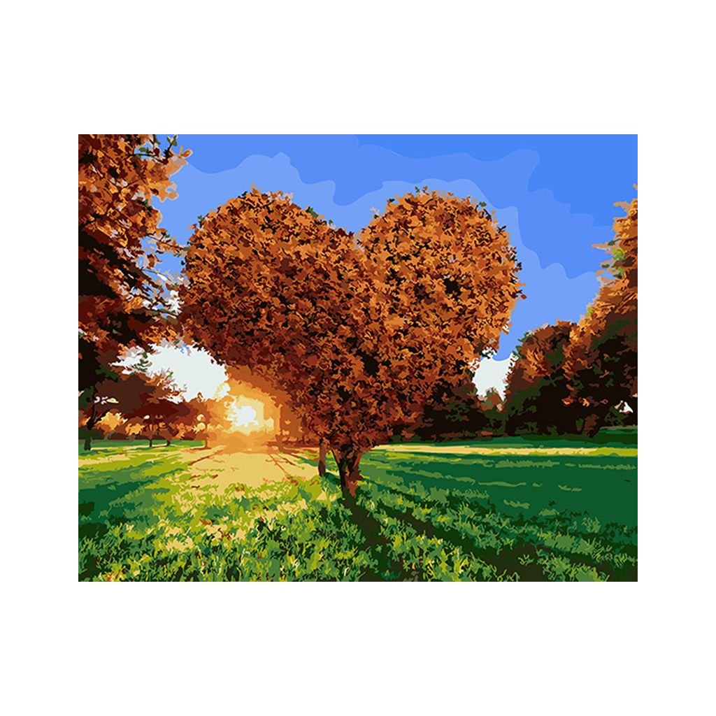Pictura pe numere cu un cadru "Arborele iubirii" 50x40 cm