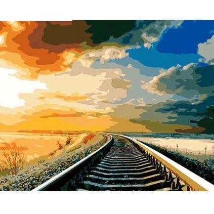 Pictura pe numere "Cale ferată" 50x40 cm